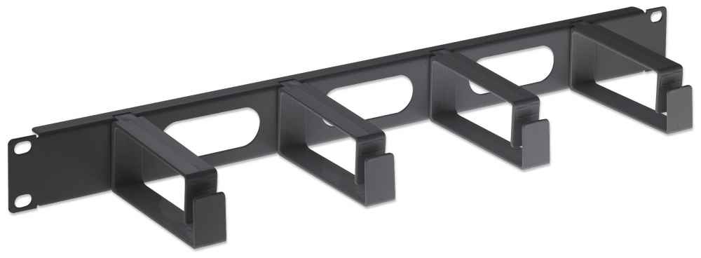 Organizador horizontal de cables 19", 4 anillos largos Image 1