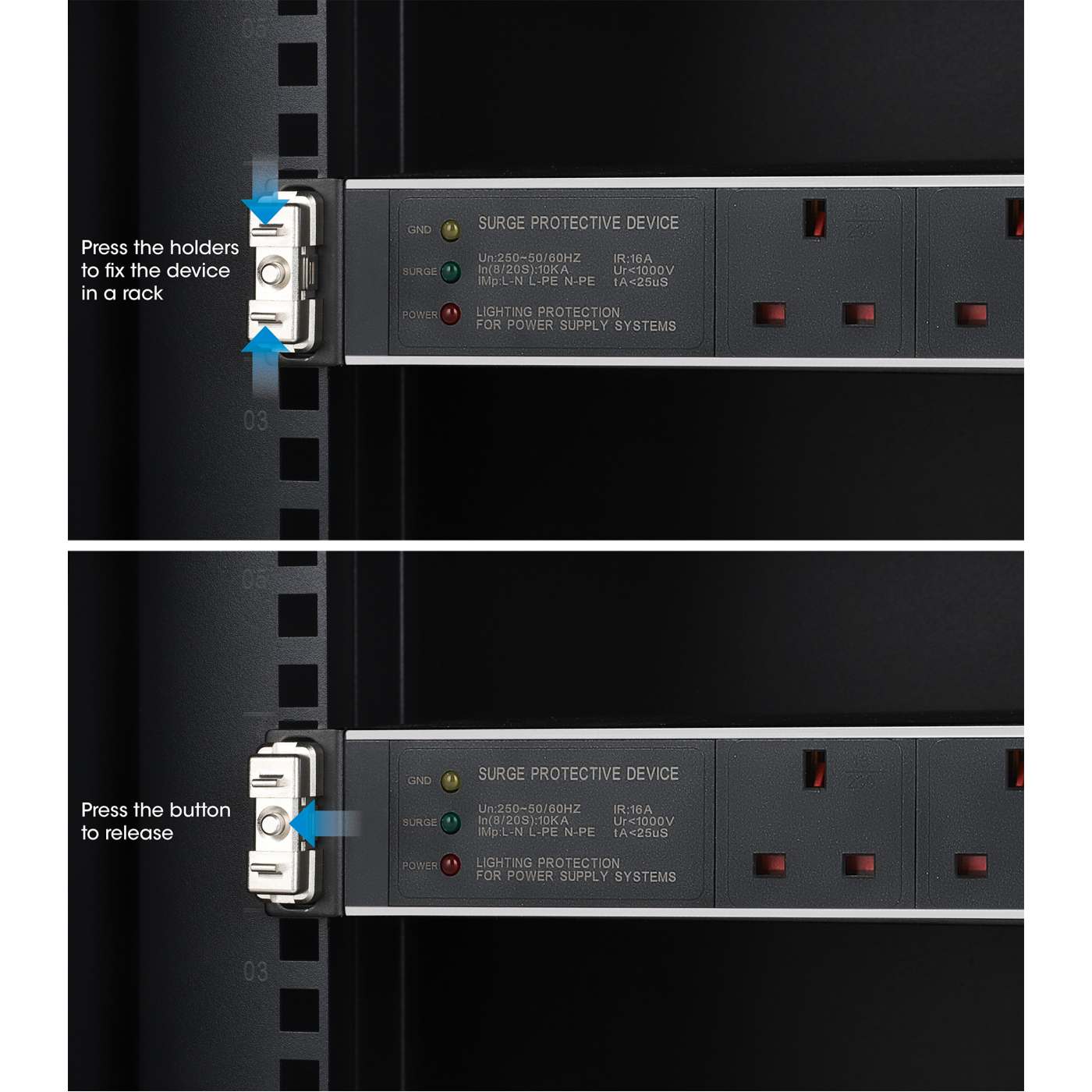 Clip de montaje en rack 1U sin herramientas, paquete de 12 Image 9