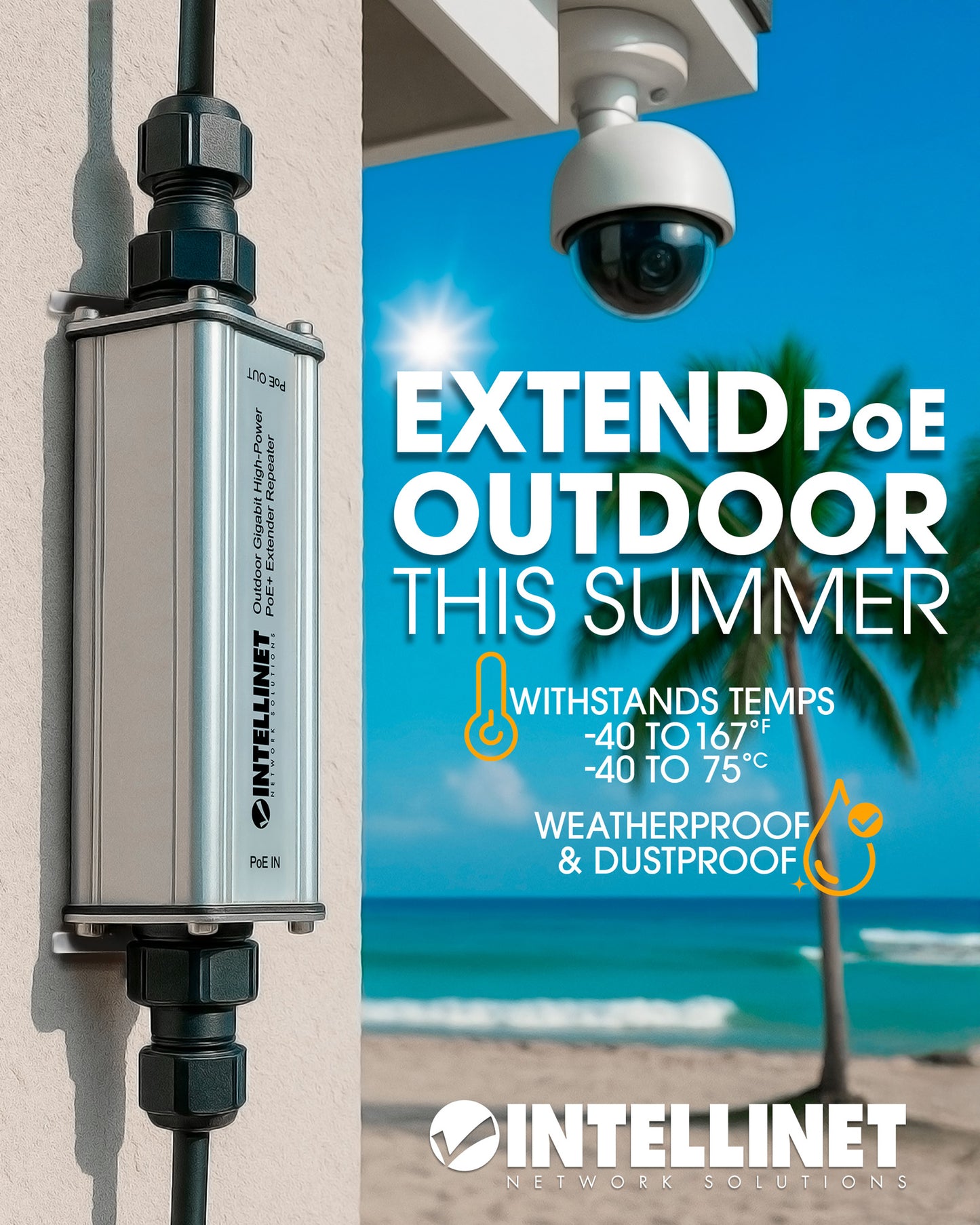 Repetidor Gigabit de alta potencia PoE+ para exteriores Image 8