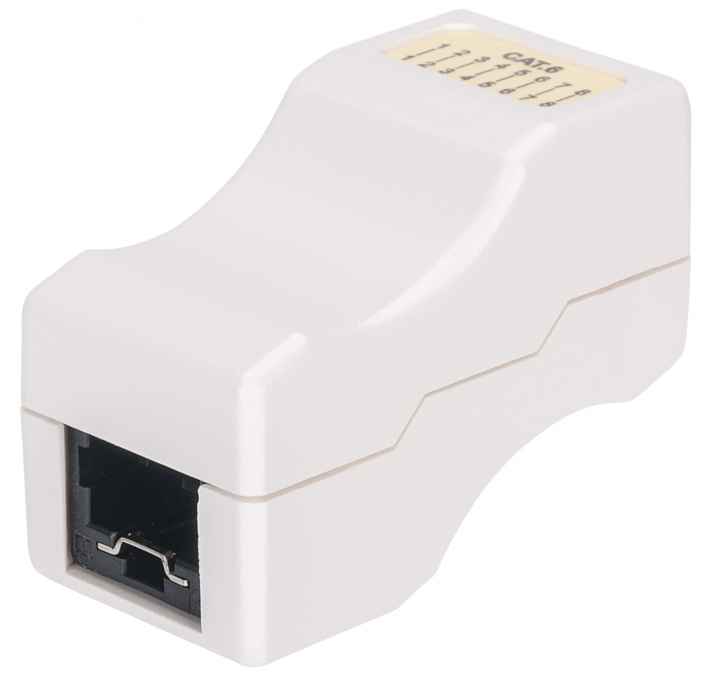  Yankok YKKJ006-5 - Juego de 5 conectores RJ45 hembra a 110  pines sin blindaje para cable Cat6 Cat5e, color blanco : Electrónica