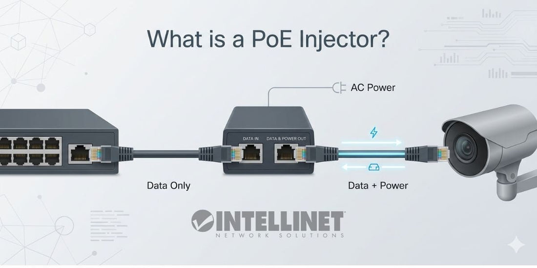 ¿Qué es un inyector PoE? Cómo funciona, potencia, cableado y ventajas - Intellinet México