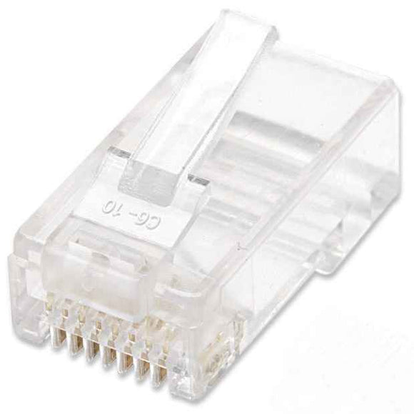 PLUG RJ45 CAT6 MULTIFILAR UTP BOTE 100 PZAS ORO 15-MICRAS Image 1