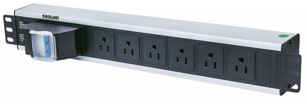 Barra multicontactos de 6 salidas para montaje en 1.5 U de rack de 19" - Enchufes Tipo EU (NEMA 5) Image 1