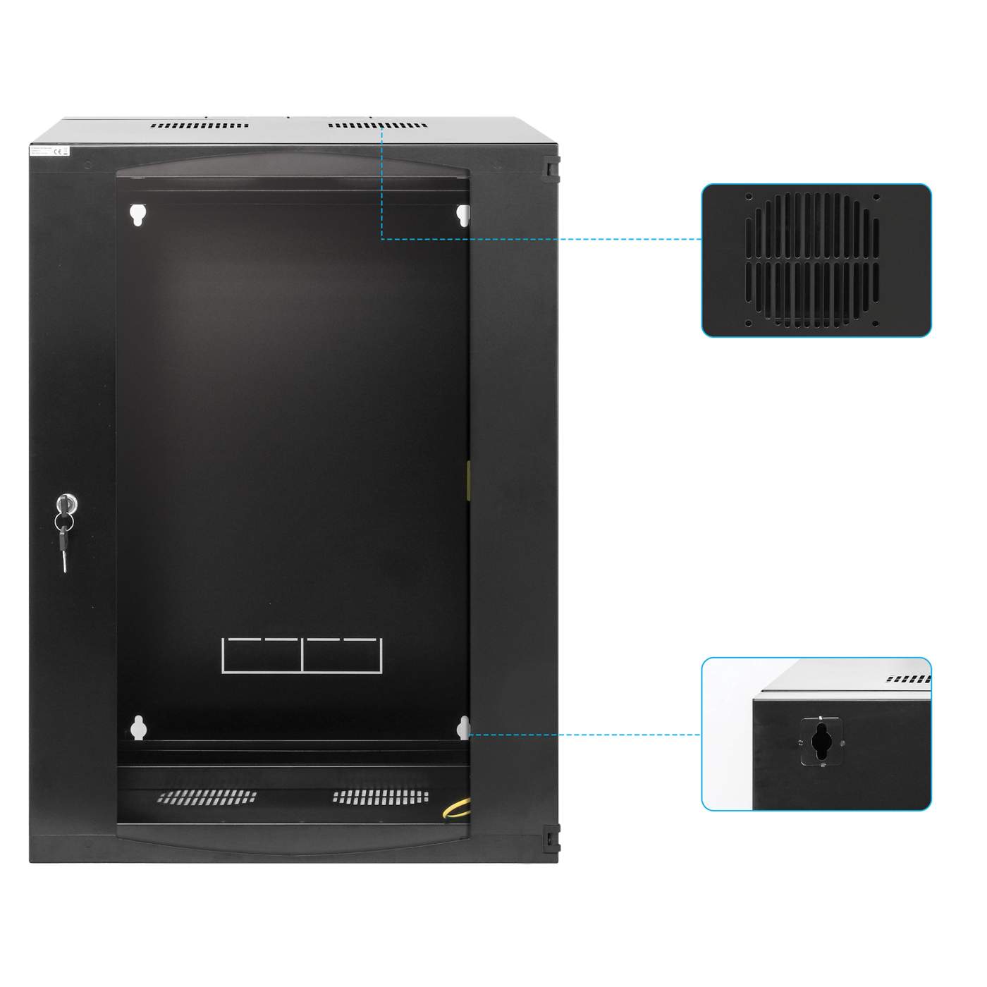 Gabinete de 19" para montaje en muro con doble sección Image 8