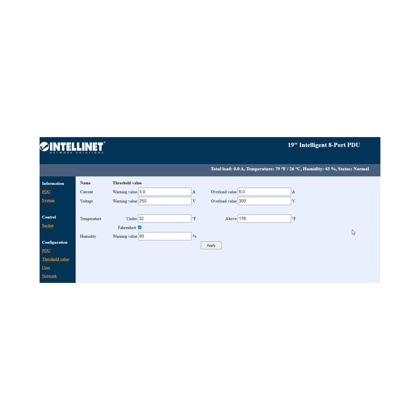Barra multicontacto PDU Inteligente de 8 salidas C13, rack 19" Image 8
