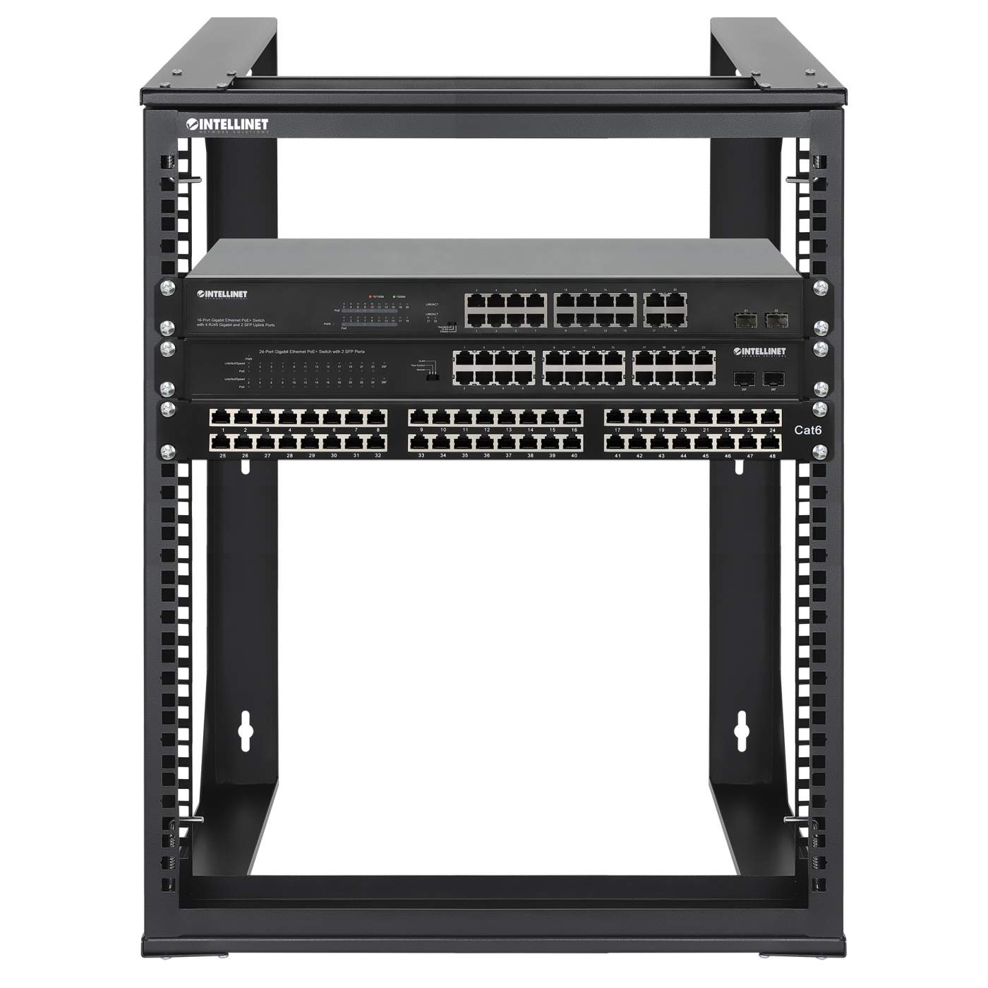 Rack abierto de 19" para montaje en pared, 2 postes, 12U Image 7