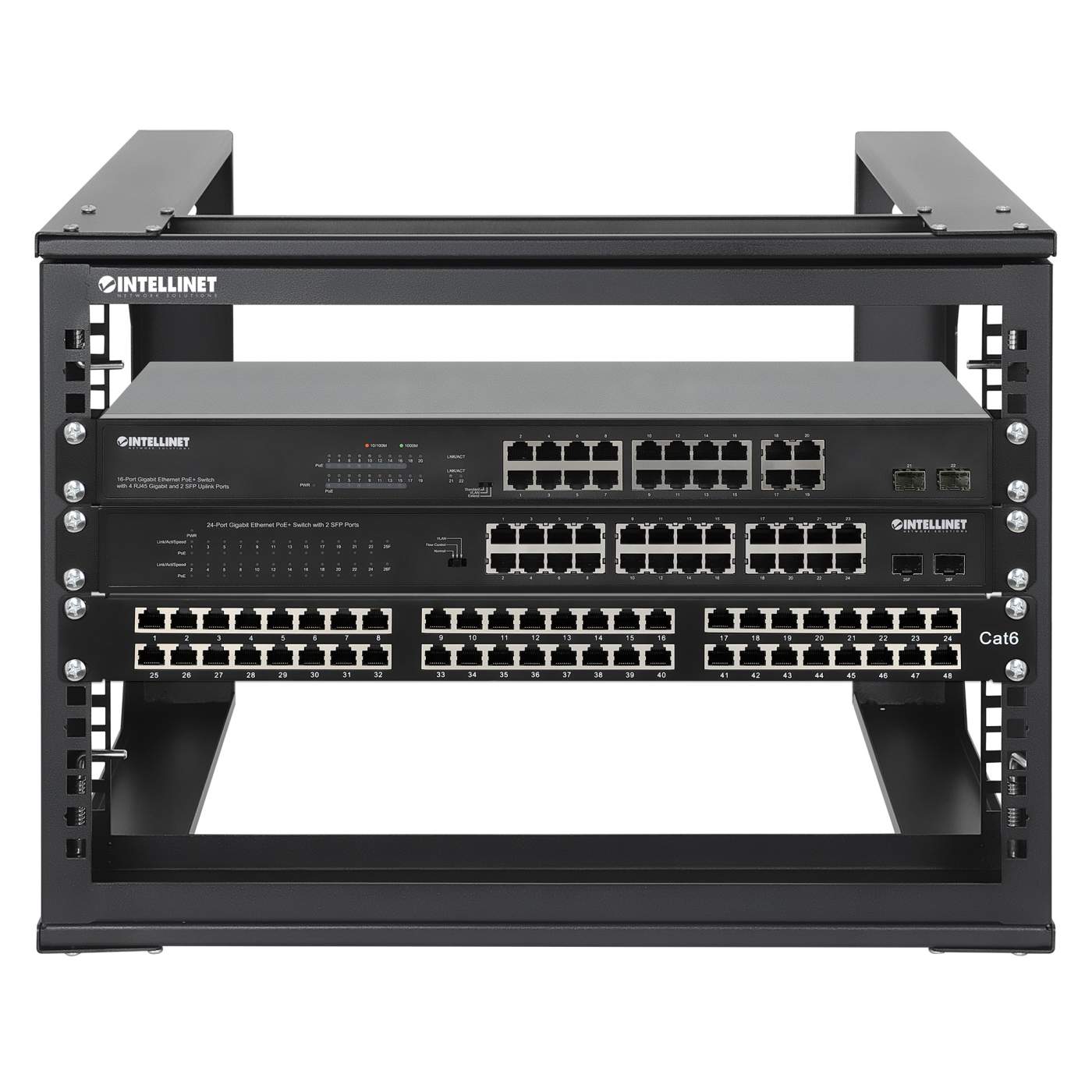 Rack abierto de 19" para montaje en pared, 2 postes, 6U Image 7