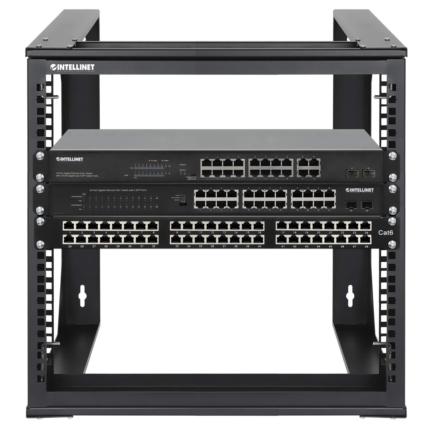 Rack abierto de 19" para montaje en pared, 2 postes, 9U Image 7