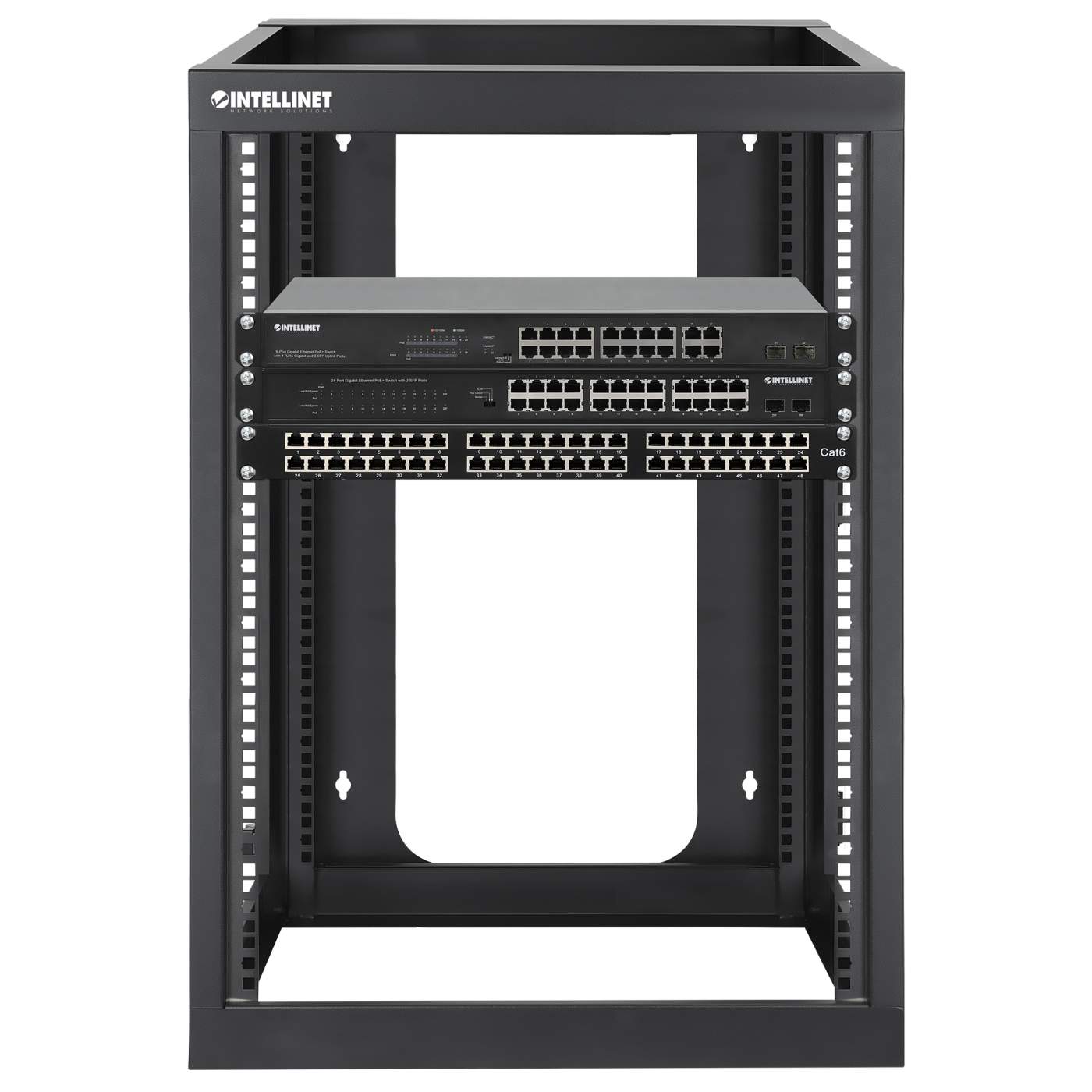Rack abierto de 19" para montaje en pared, 4 postes, 15U Image 8