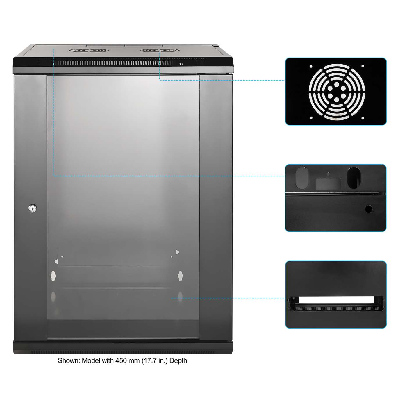 Gabinete mural de 19", 15U Image 7