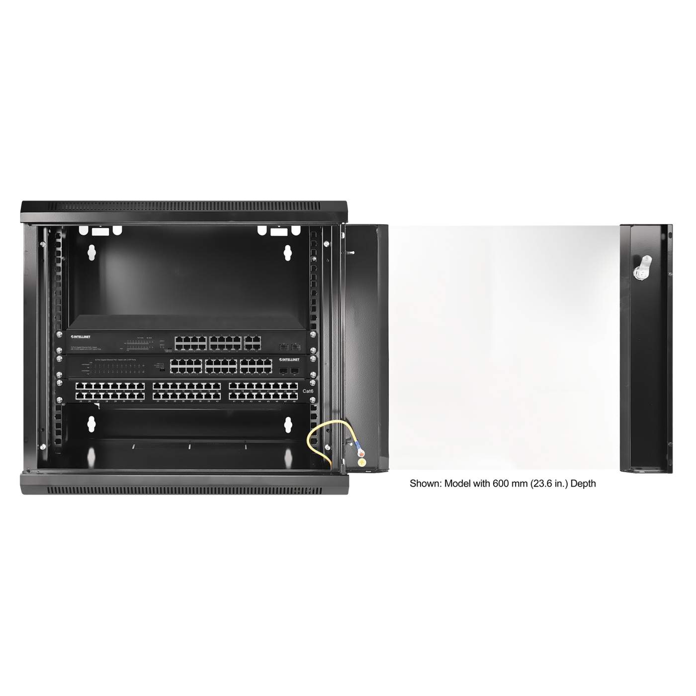 19 in. Wallmount 9U 570*450 Steel Black Image 5