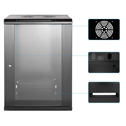 19 in. Wallmount 15U 570*450 Steel Black Image 6