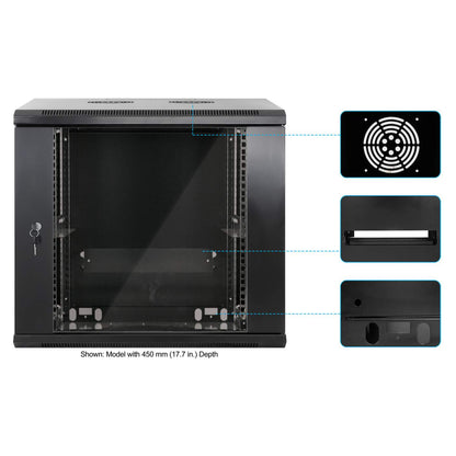 19 in. Wallmount 9U 600*600 Steel Black Image 6