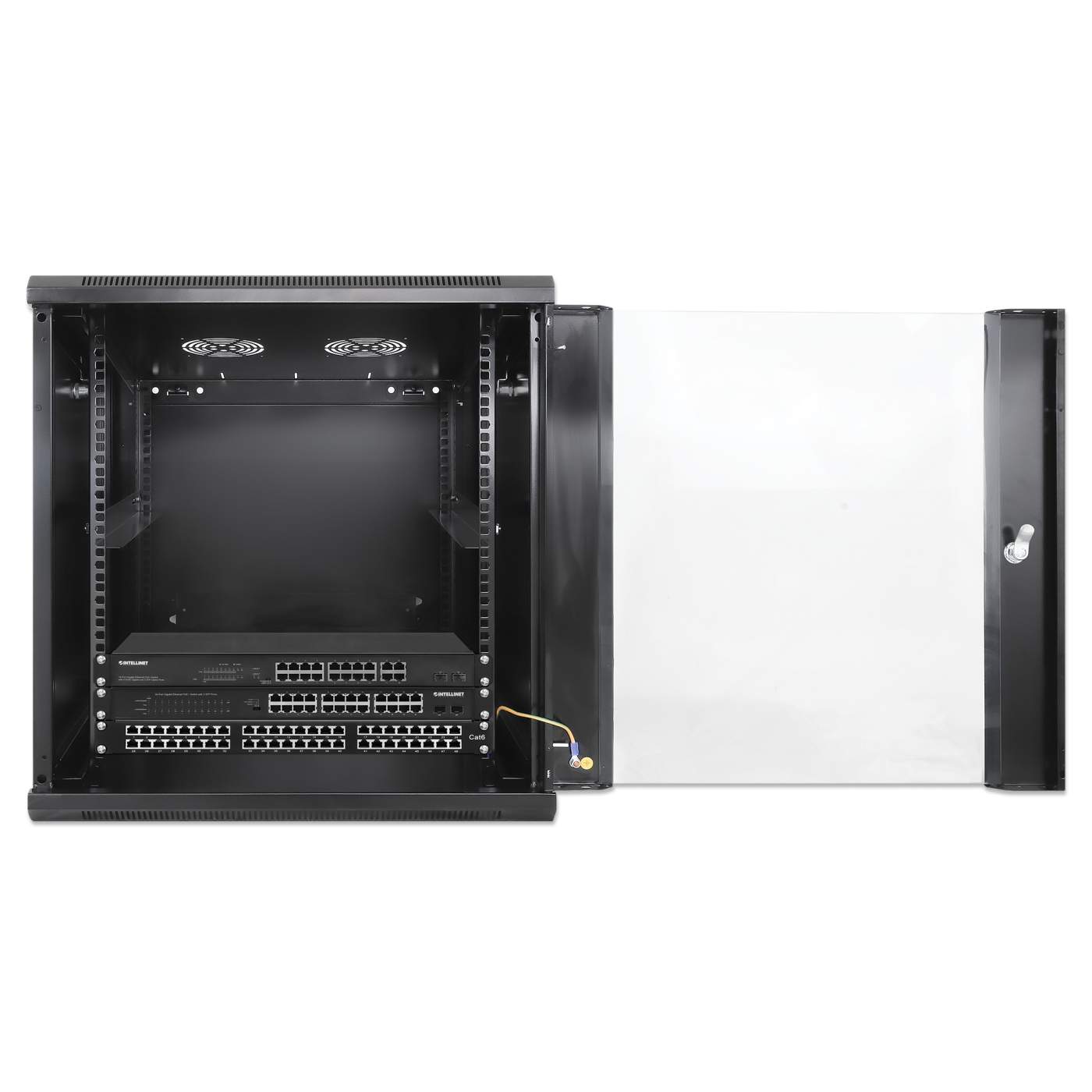 19 in. Wallmount 12U 600*600 Steel Black Image 7