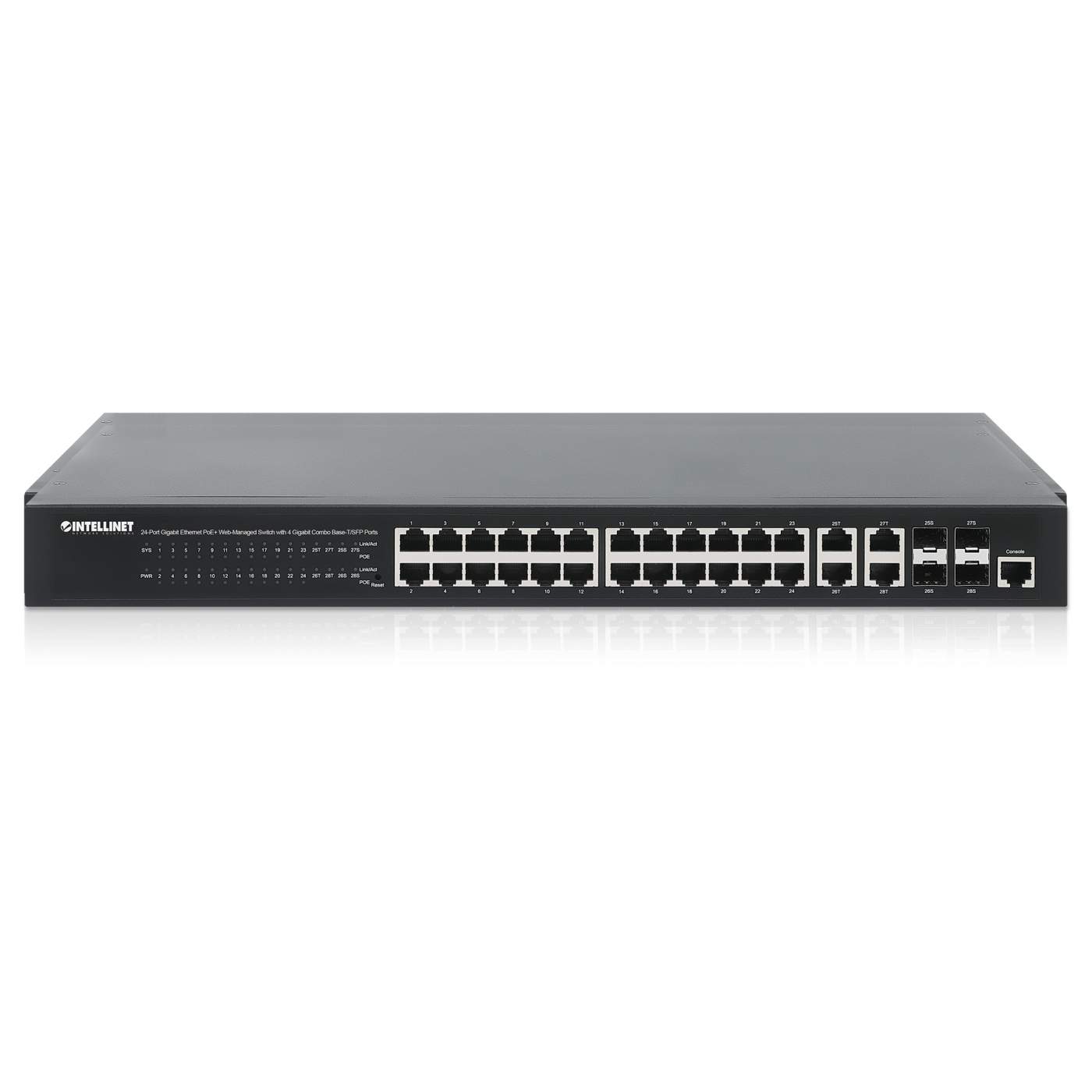 Switch Administrable 24 puertos PoE+ con 4 puertos SFP Gigabit Image 6