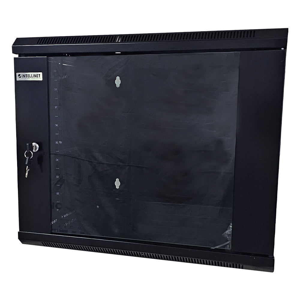 Gabinete mural abatible 19", 9U, Ensamblado