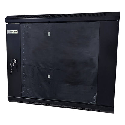 Gabinete mural abatible 19", 9U, Ensamblado