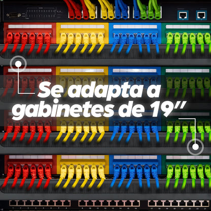 Pánel pasacables con cepillo 1U, 19"