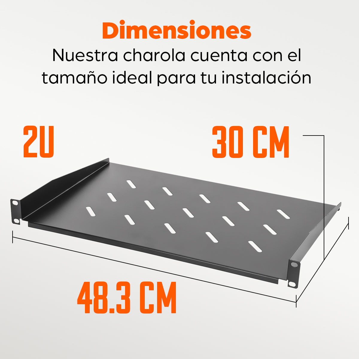 Charola Fija Cantilever de 19"