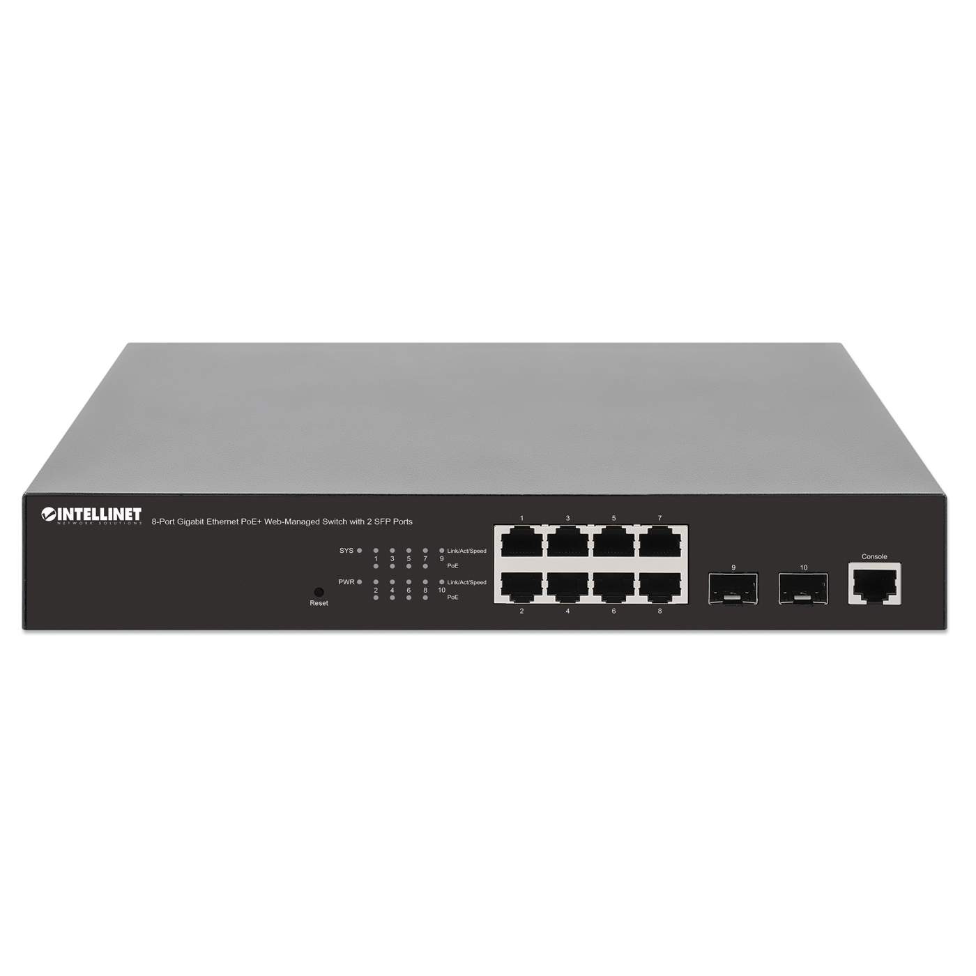 Switch Administrable Gigabit Ethernet de 8 puertos PoE+ con 2 puertos SFP Image 4