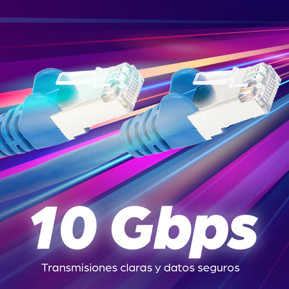 Cable de Red Cat6a S/FTP, 7.6 m, Azul