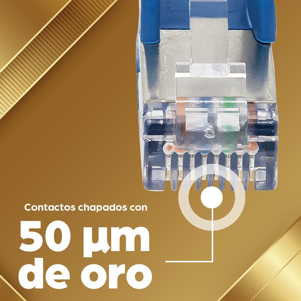 Cable de Red Cat6a S/FTP, 7.6 m, Azul