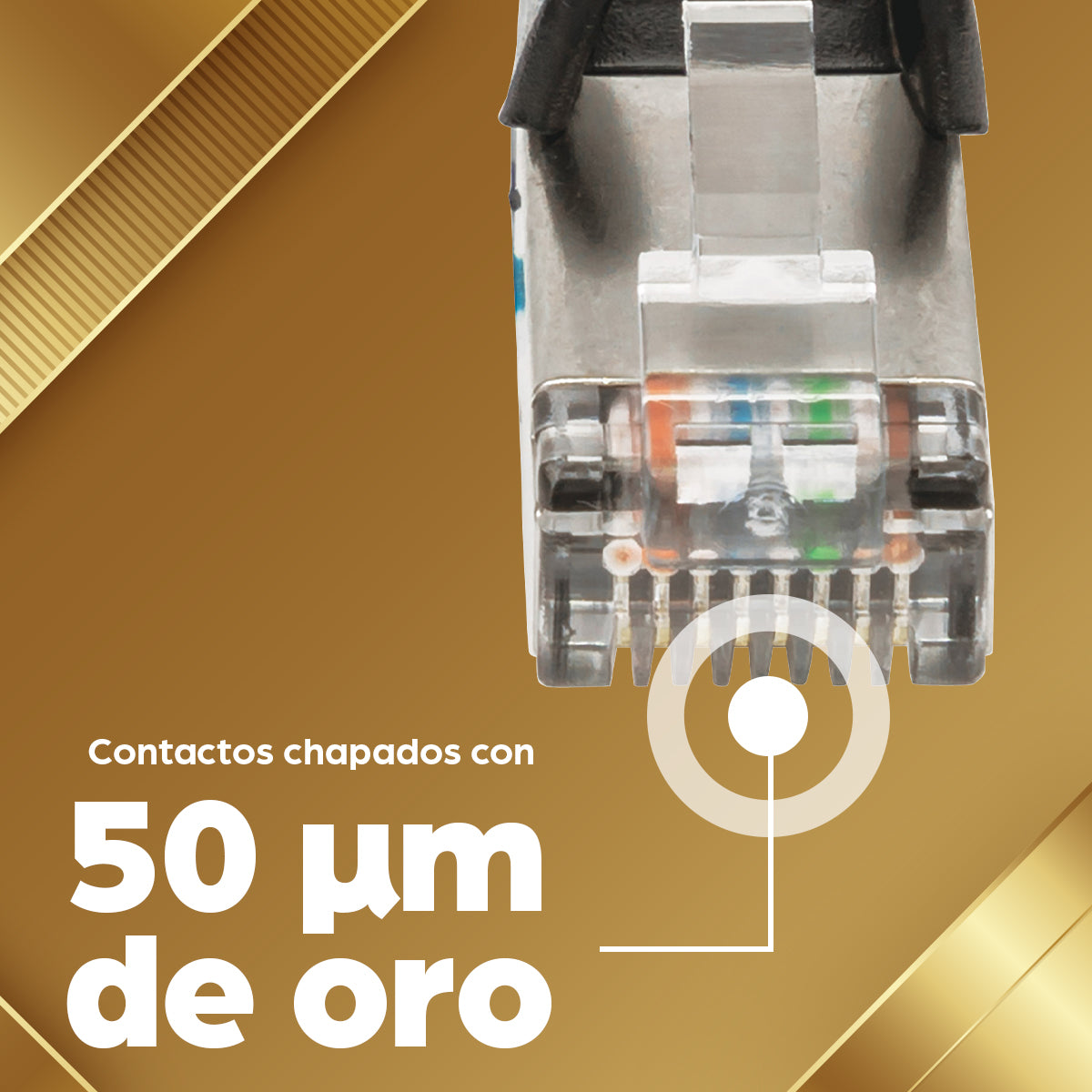 Cable de Red Cat6a S/FTP, 2.1 m, Negro