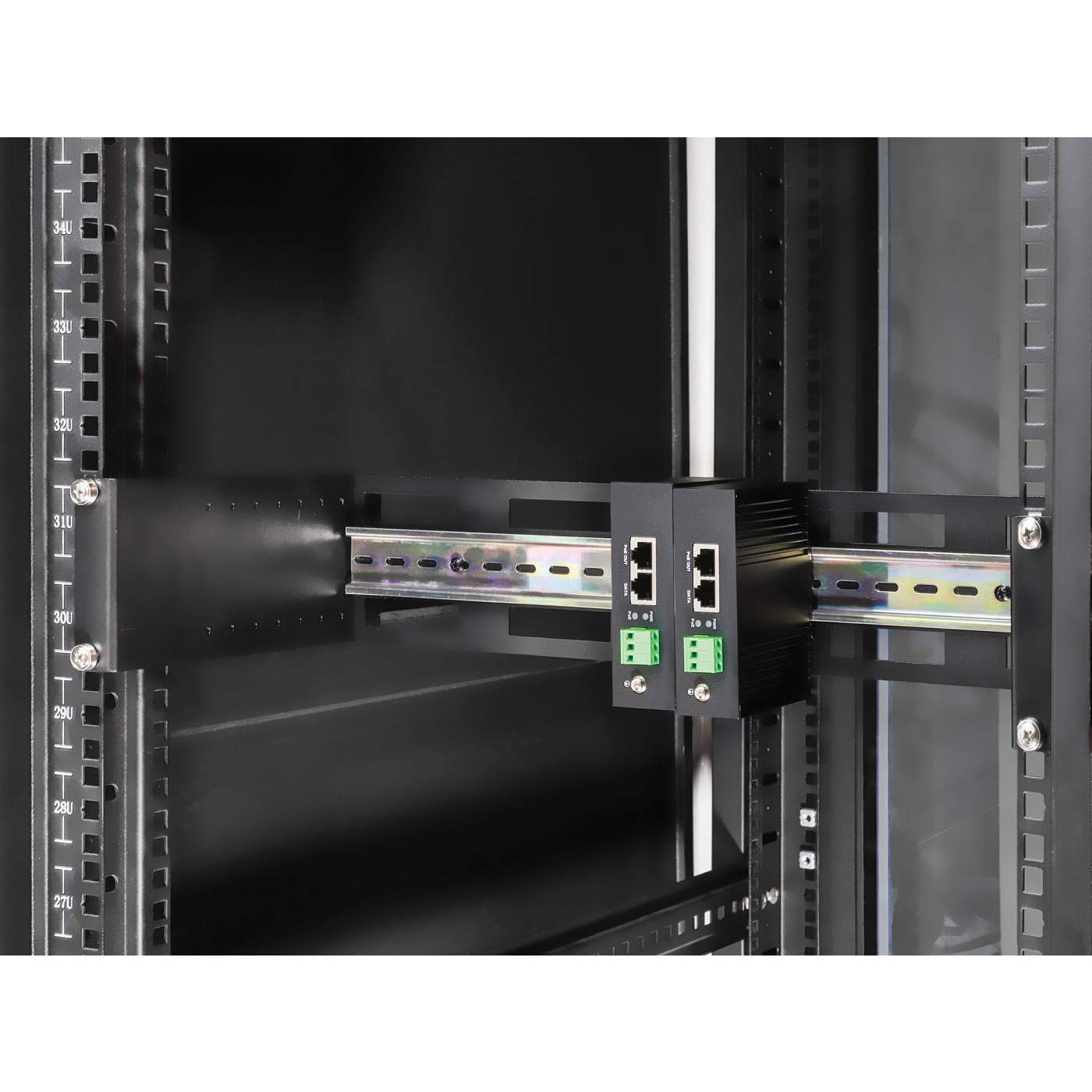 Kit de carril DIN ajustable para rack de 19", 2U Image 6