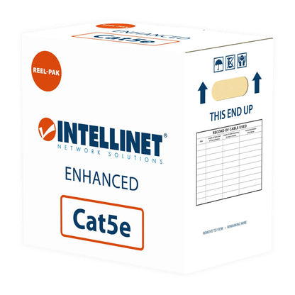 BOBINA CABLE UTP DE RED CAT5E COBRE ROLLO 305M SOLIDA GRIS Packaging Image 2