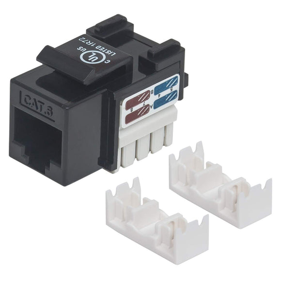 JACK RJ45 CAT6 KEYSTONE DE IMPACTO NEGRO Image 1