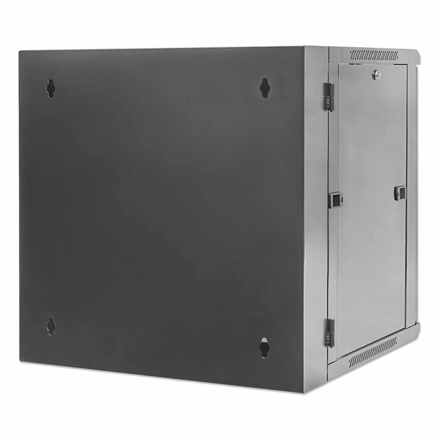 Gabinete mural abatible 19", 9U, Ensamblado - Intellinet México