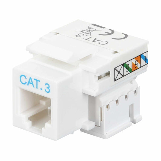 JACK RJ11 RJ12 KEYSTONE DE IMPACTO BLANCO - Intellinet México