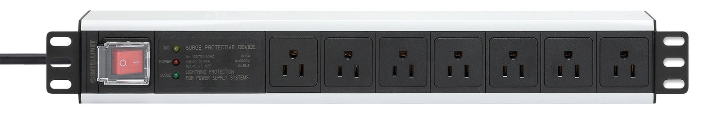 Barra multicontacto de 7 contactos para montaje en rack de 19- Tipo EE.UU. Image 2