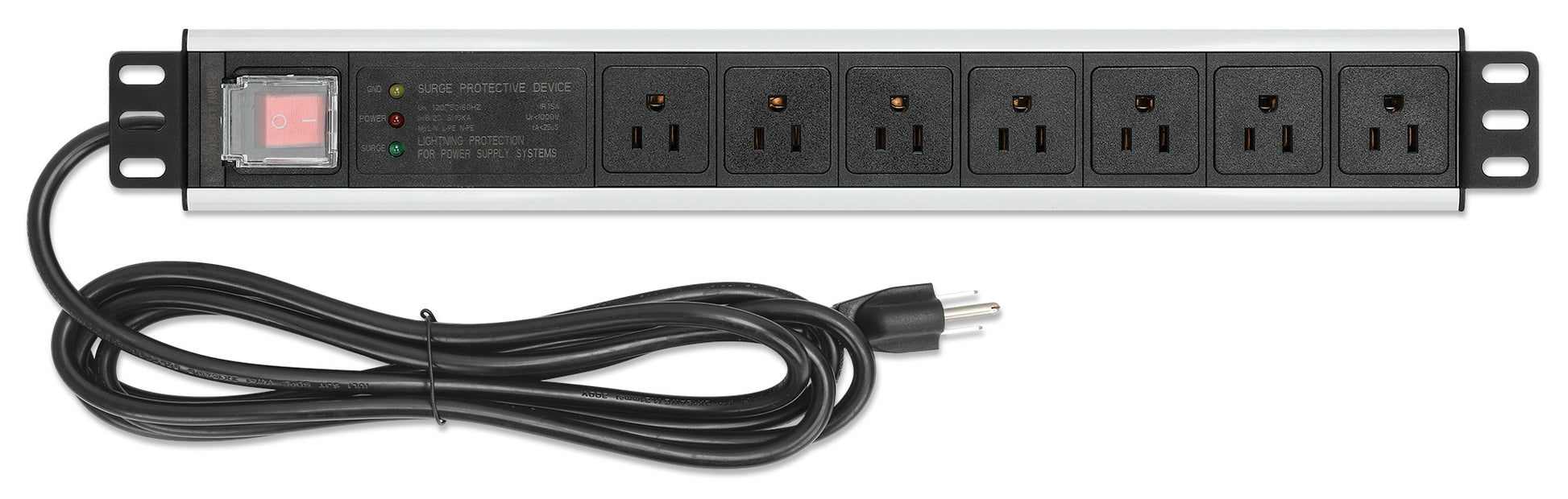 Barra multicontacto de 7 contactos para montaje en rack de 19- Tipo EE.UU. Image 4