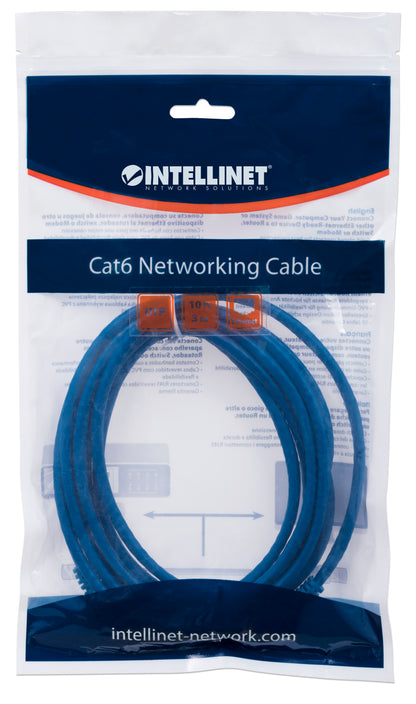 Cable de conexión de red Cat6 U/UTP, 3 m (10 ft), azul Packaging Image 2