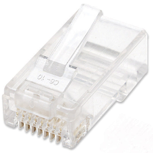 PLUG RJ45 CAT5E SOLIDO UTP BOTE 100 PZAS ORO 15-MICRAS Image 1