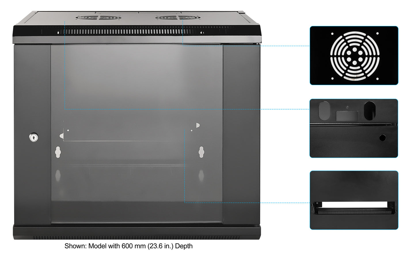 Gabinete mural de 19", 9U, FlatPack Image 6