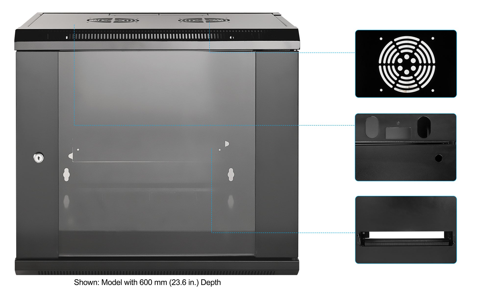 Gabinete mural de 19", 9U, FlatPack Image 6