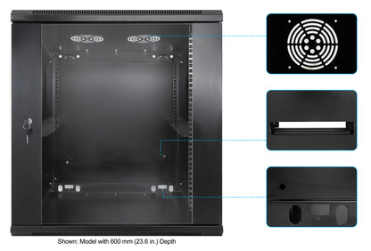 Gabinete mural de 19", 12U, Ensamblado Image 6