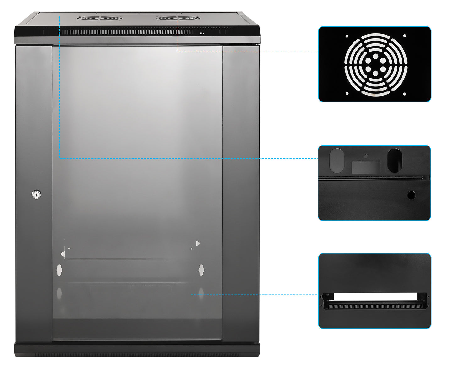 Gabinete mural de 19", 15U, FlatPack Image 6