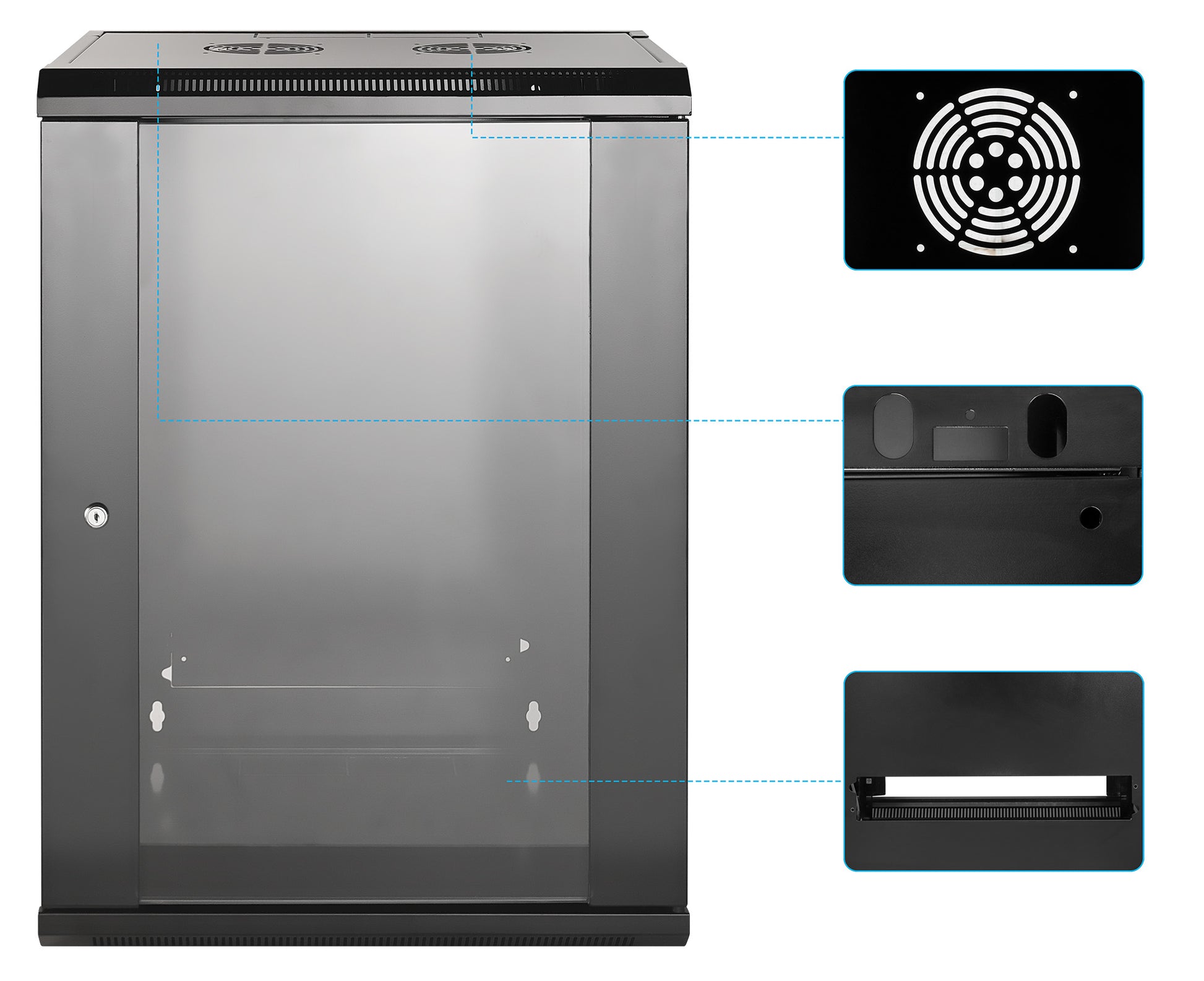 Gabinete mural de 19", 15U, FlatPack Image 6
