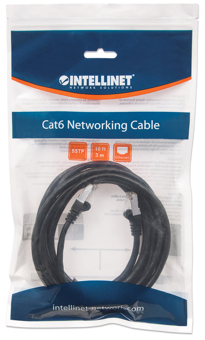 Cable de Red Cat6a S/FTP, 3.0 m, Negro Packaging Image 2
