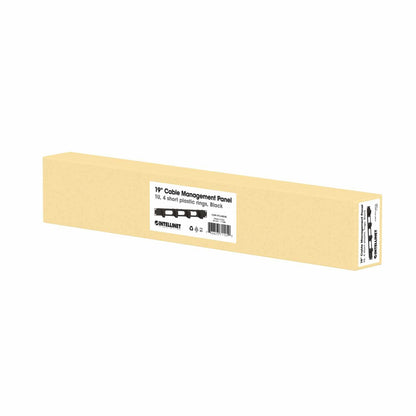 Organizador horizontal de cables 19", 4 anillos cortos - Intellinet México