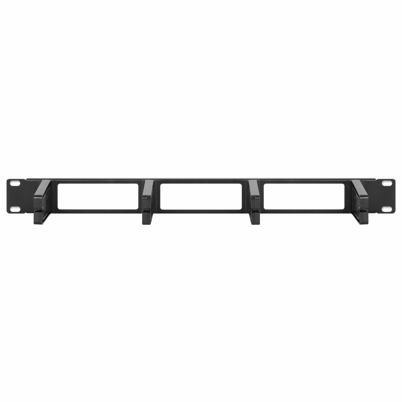 Organizador horizontal de cables 19", 4 anillos largos - Intellinet México