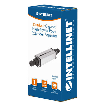 Extensor/Repetidor de un Puerto Gigabit PoE+ de alta potencia para exteriores Packaging Image 2