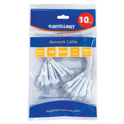 Paquete de 10 cables patch Cat6 FlexyBoot Slim, 0.3 m , U/UTP - Intellinet México