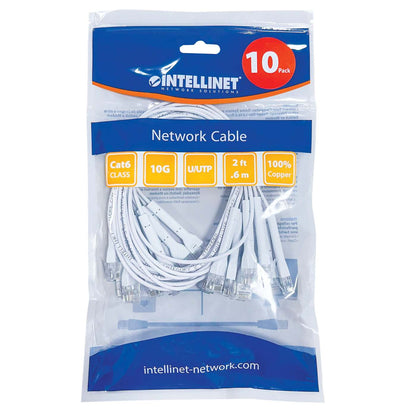 Paquete de 10 cables patch Cat6 FlexyBoot Slim, 0.6 m, U/UTP - Intellinet México