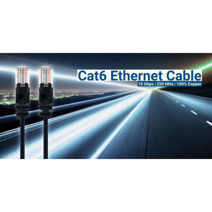 Paquete de 10 cables patch slim Cat6, 0.15 m, U/UTP, Negro - Intellinet México