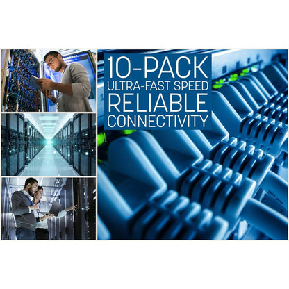 Paquete de 10 cables patch slim Cat6, 1.5 m, U/UTP, Azul - Intellinet México