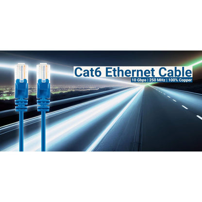 Paquete de 10 cables patch slim Cat6, 3.0 m, U/UTP, Azul - Intellinet México
